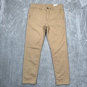 Rag Bone Fit 1 Stretch Twill Chino Pants Mens 31x27 Tan Slim Tapered Leg Stretch
